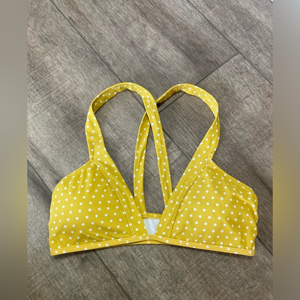 Express women’s M yellow polka dot bikini top